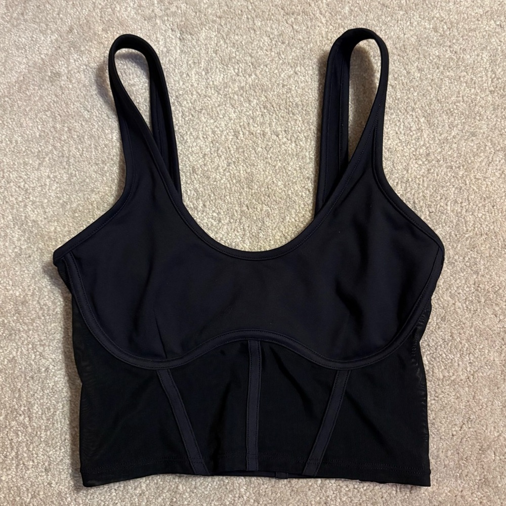 ALO Yoga Airbrush Mesh Corset Tank - Picture 5 of 7